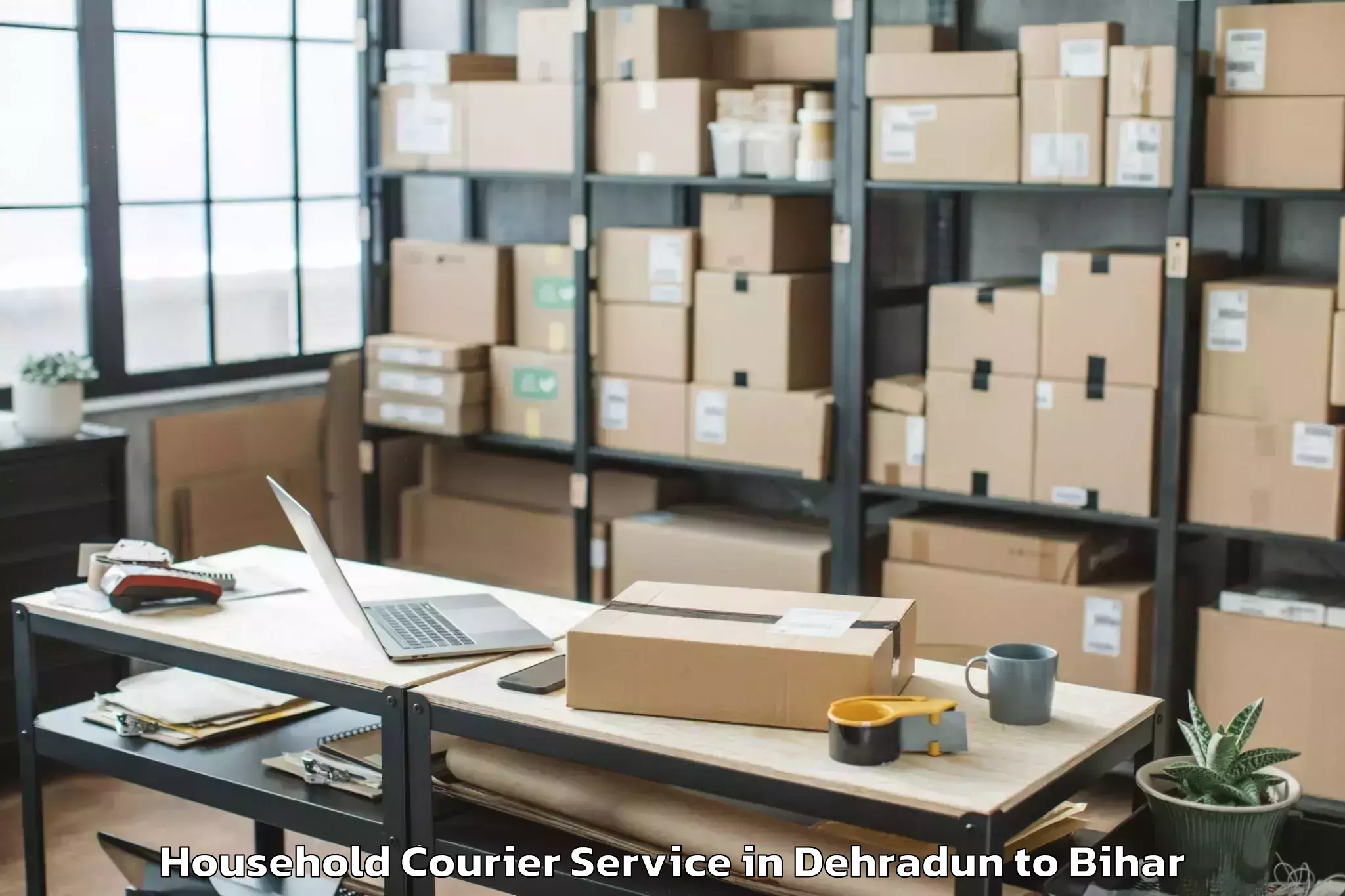 Hassle-Free Dehradun to Lauriya Nandangarh Household Courier